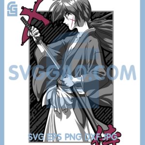 Himura Kenshin Samurai New Svg, Himura Kenshin Svg, Anime Samurai Svg
