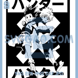 Hunter Hunter Anime Svg, Japanese Manga Anime Svg, Hunter Hunter Killua And Gon Svg