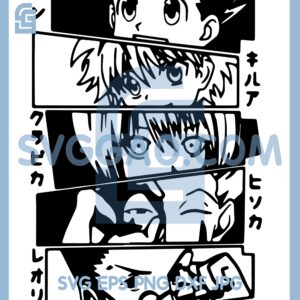 Hunter Hunter Face Svg, Anime Manga Svg, Killua Zoldyck Svg, Gon Freecss Svg