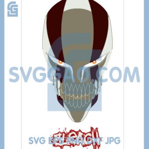Ichigo Hollow Mask Svg, Kurosaki Ichigo Svg, Anime Bleach Svg